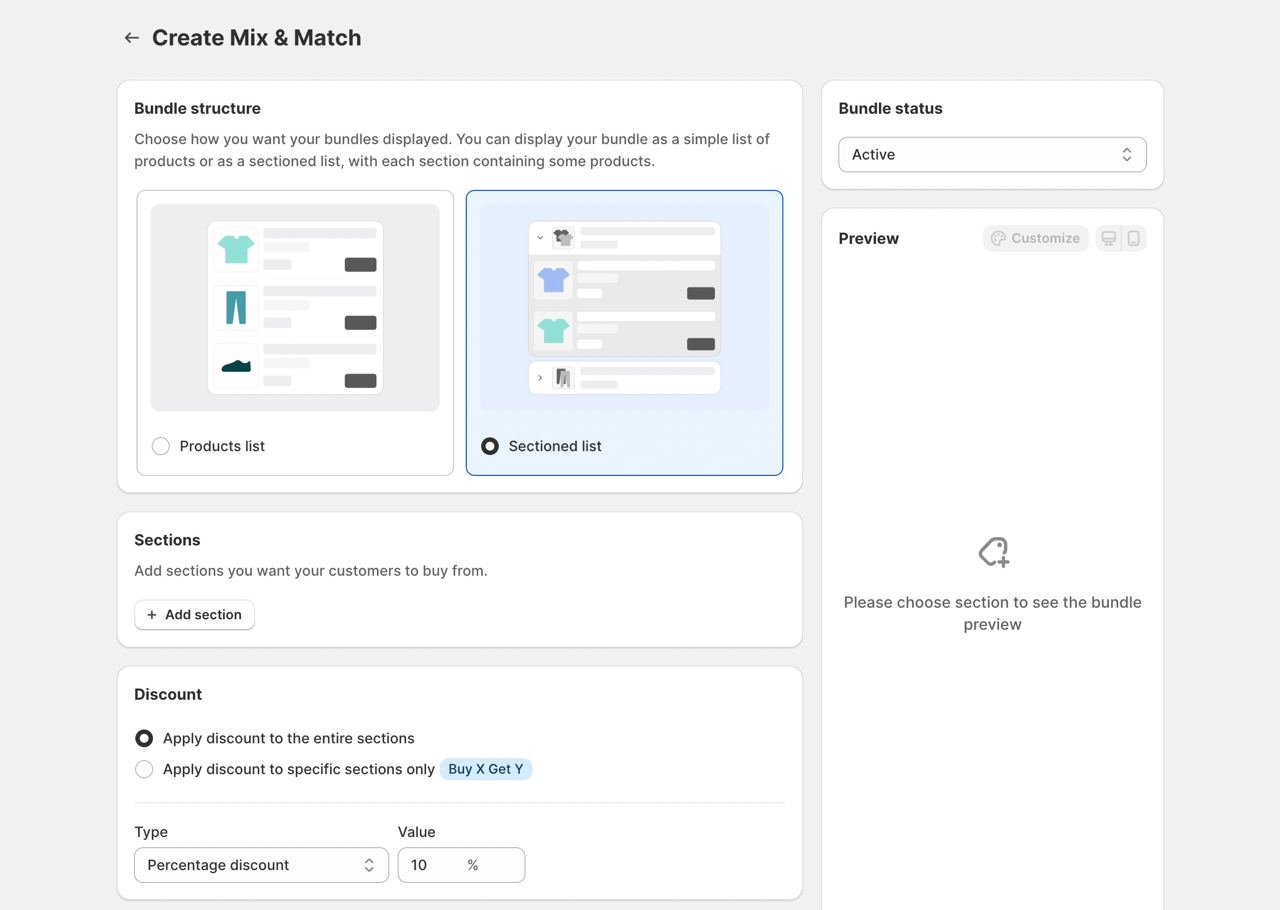 mix and match fast bundle shopify