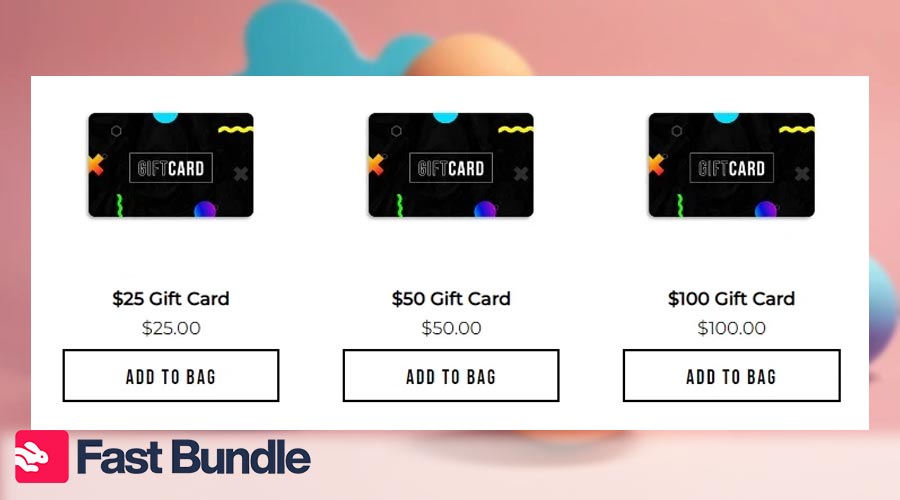 gift cards allow customers to share your products