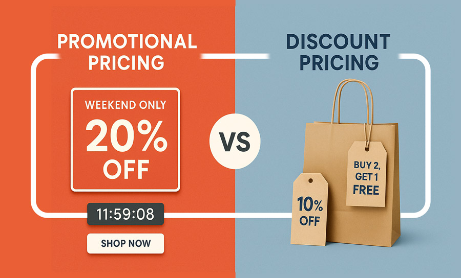 Promotional pricing vs discount pricing