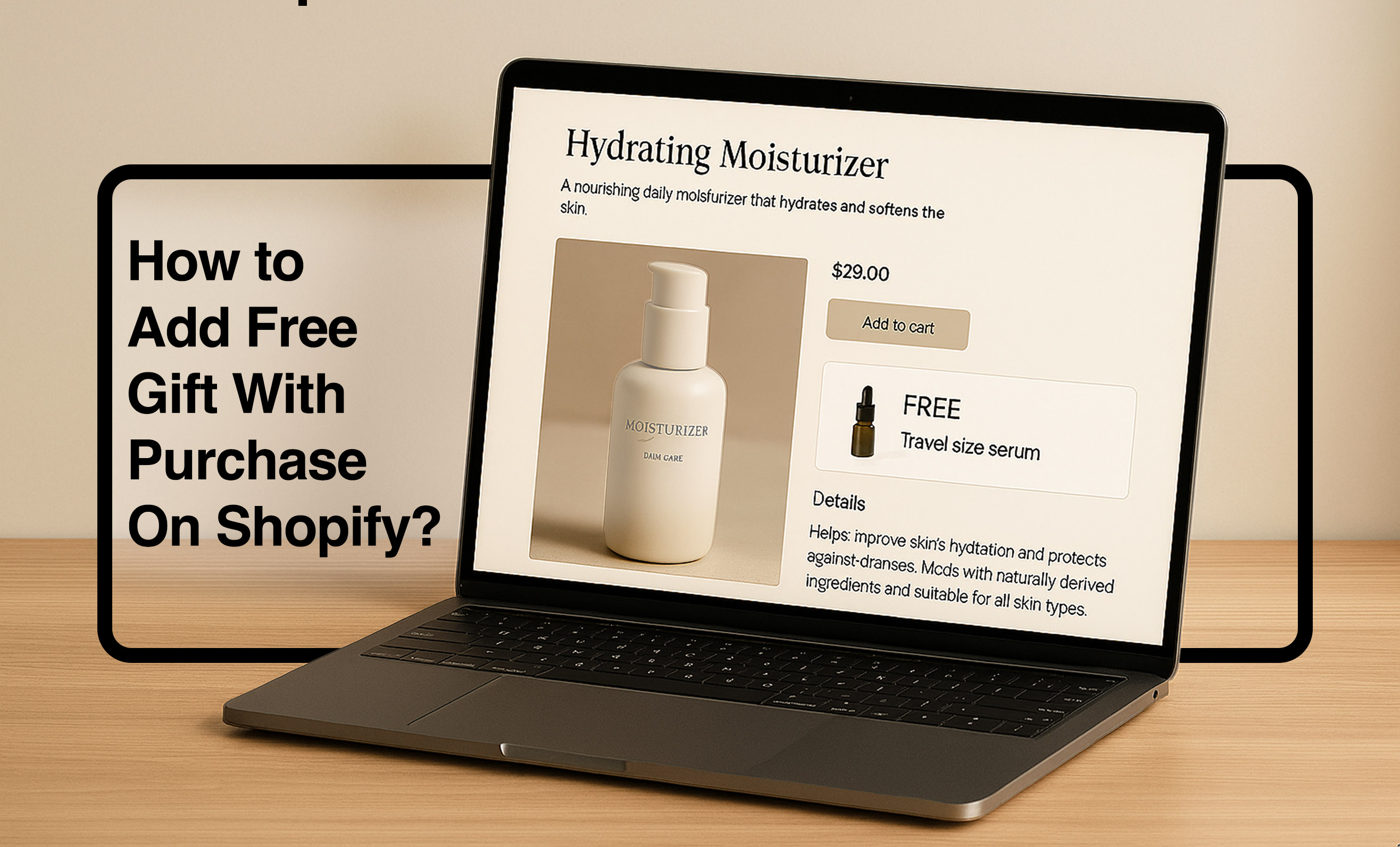 how to add free gift with purchase