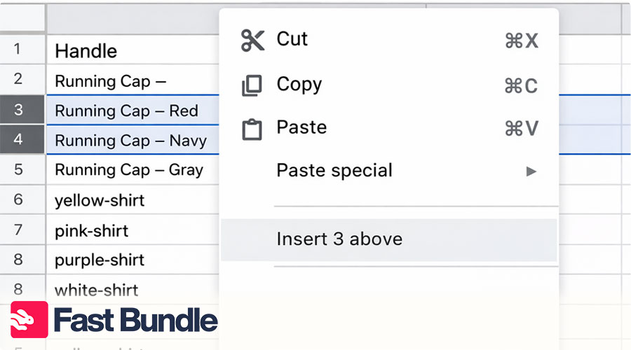 Merge numerous products with CSV