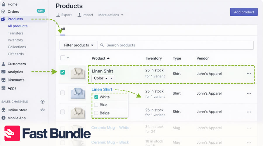 Merge Products Manually in Shopify